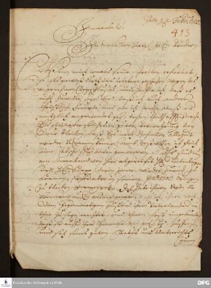 Brief von August Hermann Francke an Johann Daniel Herrnschmidt.