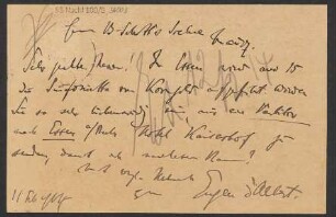 Brief an B. Schott's Söhne : 11.02.1914