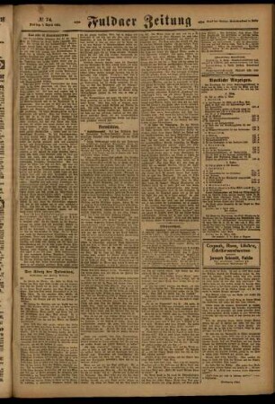 Zweite Ausgabe vom Freitag, den 01. April 1921.