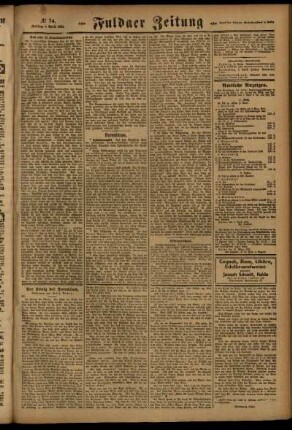 Zweite Ausgabe vom Freitag, den 01. April 1921.