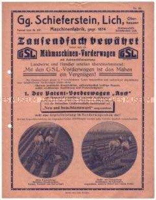 Mähmaschinen-Vorderwagen