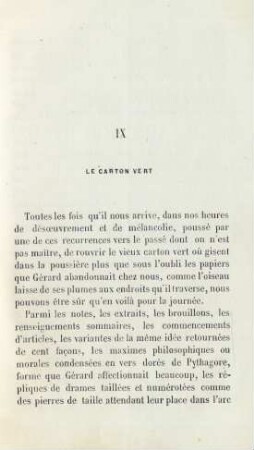 IX. Le carton vert