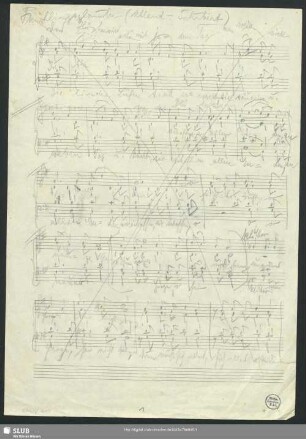 Frühlingsglaube. Sketches - Mus.11302-C-504,16 : Coro; RMWV 410