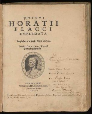 Qvinti Horatii Flacci Emblemata : Imaginibus in es incisis, Notisquez illustrata.