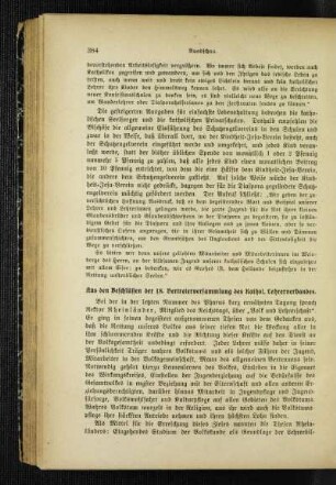 Aus den Beschlüssen der 18. Vertreterversammlung des Kathol. Lehrerverbandes