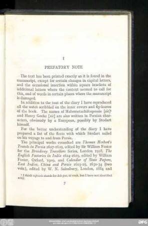 I Prefatory Note