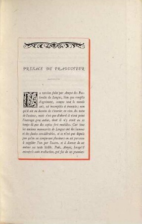 Les pastorales de Longus, ou Daphnis et Chloé