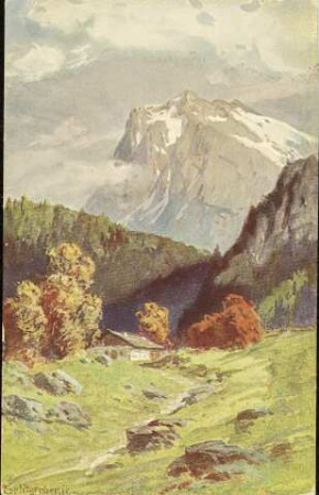 [Alpen mit Hütte]