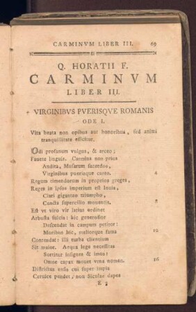 Carminvm Liber III.