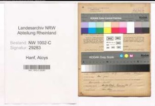 Entnazifizierung Aloys Hanf, geb. 05.08.1912 (Kohlenhaendler)