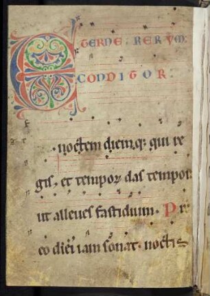 Zierinitiale (Hymni per annum): E(terne rerum conditor)