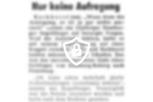 [Name maskiert] Aufregung