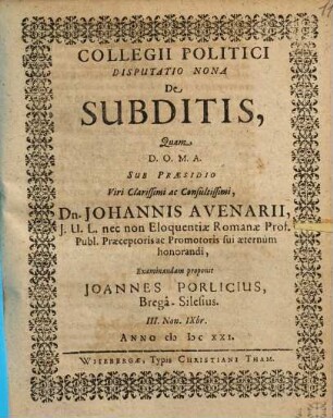 De subditis
