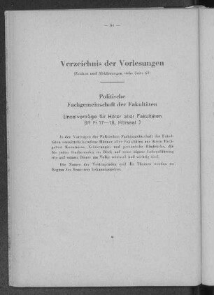 Politische Fachgemeinschaft der Fakultäten