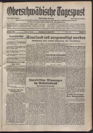 Oberschwäbische Tagespost : Biberacher Zeitung