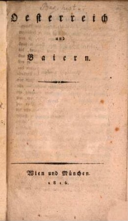 Oesterreich und Baiern