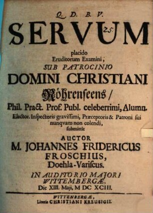 Diss. de servo