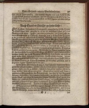 Nach Standes-Gebühr geehrter Leser!