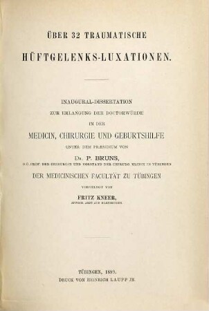 Über 32 traumatische Hüftgelenks - Luxationen ...
