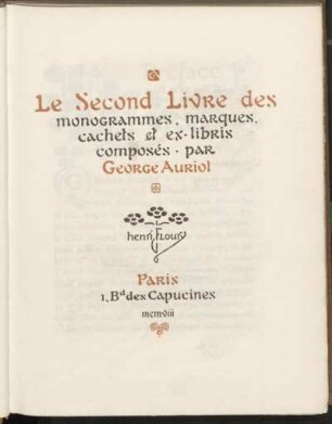 2: Le ... livre de cachets, marques et monogrammes dessinés