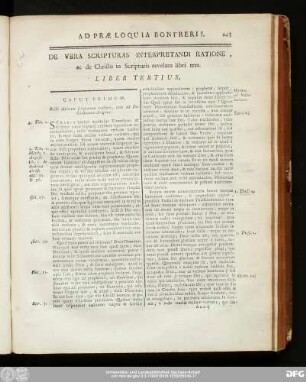 De Vera Scripturas Interpretandi Ratione, ac de Christo in Scripturis revelato libri tres. Liber Tertius.