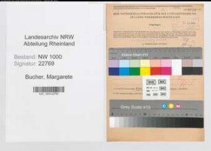 Entnazifizierung Margarete Bucher, geb. 09.09.1893 (Studienraetin)