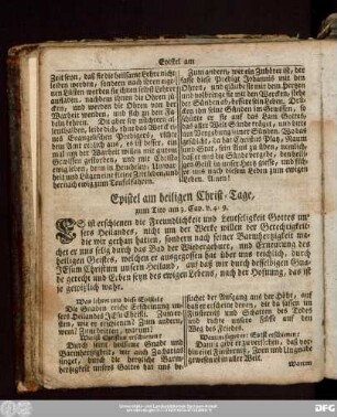 Epistel am heiligen Christ-Tage, zum Tito am 3. Cap. v. 4:9.