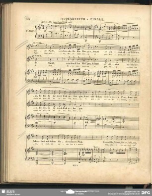 No. 10 C Quartetto et Finale: "Holde Nacht verscheuche / Nuit charmante dure sans cesse"