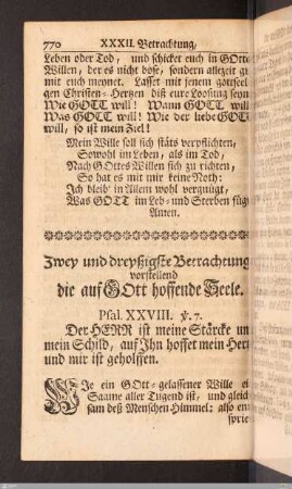 32. Betrachtung: Die auf Gott hoffende Seele