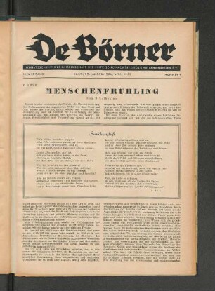18. Jahrgang, Hamburg-Langenhorn, April 1953, Nummer 4