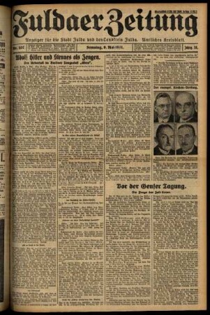 Ausgabe vom Samstag, den 09. Mai 1931.