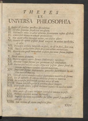 Theses Ex Universa Philosophia