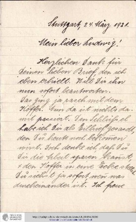 Brief vom 24.03.1921