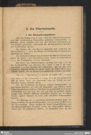1. Die Absorptionsspektren