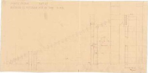 Fischer, Theodor; Würzburg, Münsterplatz; Sparkasse - Futtermauer unter der Treppe (Abwicklung)