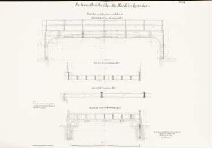 Berliner Brücke über die Havel, Berlin-Spandau: Hubbrücke: Schnitte 1:20