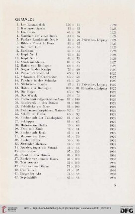 Gemälde (Nr. 1-55)