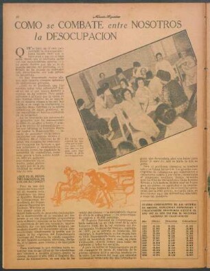Como se combate entre nosotros la desocupación : Informa en esta nota M. Romero Delgado