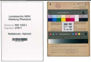 Entnazifizierung Heinrich Nettekoven, geb. 23.10.1895 (Versandleiter)