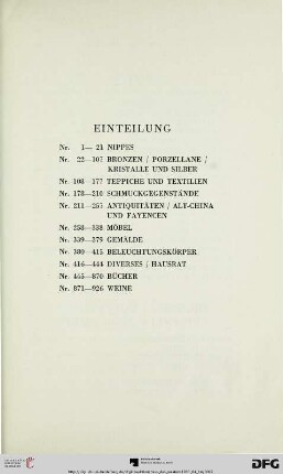 Einteilung
