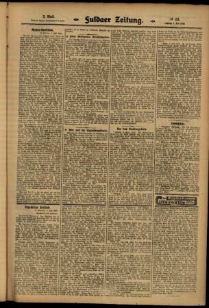 Dritte Ausgabe vom Samstag, den 05. Juli 1913.