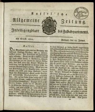 8tes Stueck, Freitags, den 19. Januar 1810