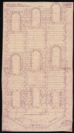 Königliches Residenzschloss Posen, Posen: Versetzplan Treppenturm im Ehrenhof 1:20