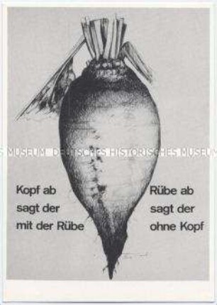 Postkarte zum Thema Todesstrafe
