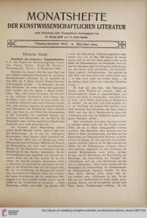 Fünftes/Sechstes Heft (Mai/Juni 1907)