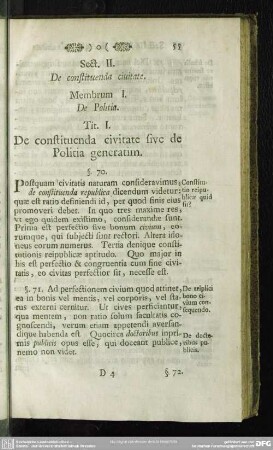 Sect. II. De constituenda civitate