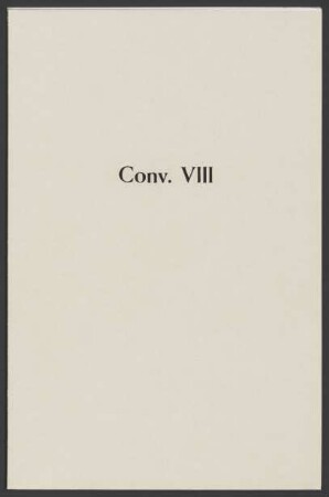 Convolut VIII