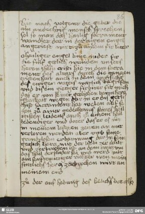86r-87r: Gebete zum Schutzengel (Nachtrag von N7, Ende 15. Jh.)
