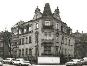Dresden-Trachau, Reichenberger Straße 8/Ecke Burgsdorffstraße. Wohnhaus (um 1910). Eckansicht