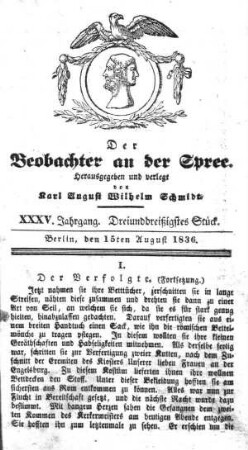 33. Stueck, 15. August 1836